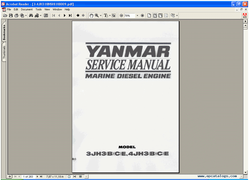 Service manual yanmar